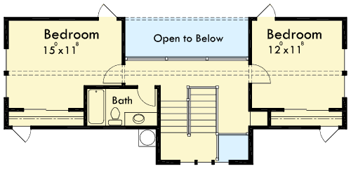 Plan 8190LB: Compact Craftsman with Shed Dormer - Floor Plan - 2nd Floor - Craftsman, Northwest