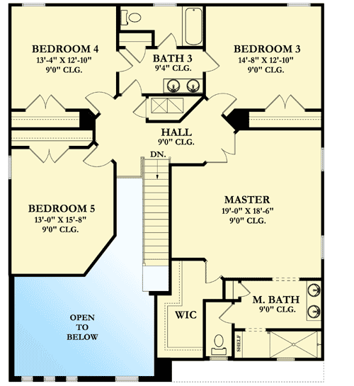 Plan 82063KA: First or Second Floor Master Suite - Floor Plan - 2nd Floor - Florida-Style, Mediterranean