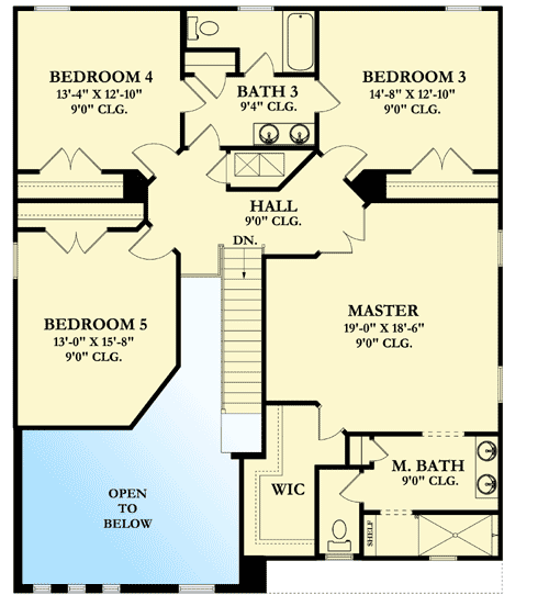 Plan 82064KA: First or Second Floor Master Suite - Floor Plan - 2nd Floor - Florida-Style, Mediterranean, Southern