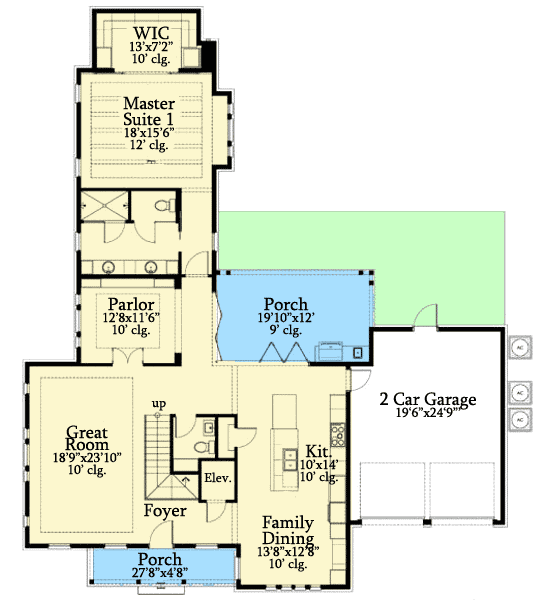 Plan 82068KA: Modern Farmhouse Plan with Two Master Suites And Outdoor Living - Floor Plan - Main Level - Country, Farmhouse, Modern Farmhouse, New American
