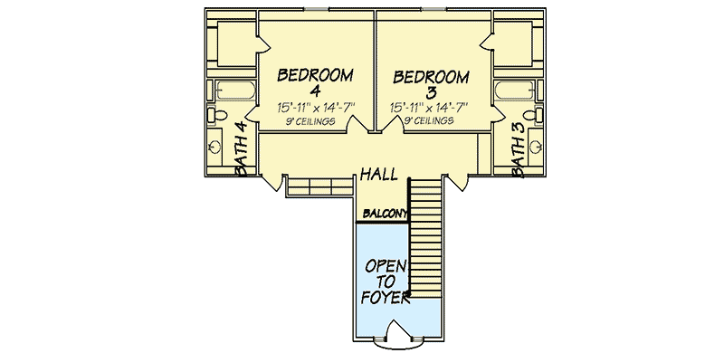Plan 83813JW: Southern Beauty with Bonus Space - Floor Plan - 2nd Floor - Traditional