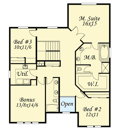 Plan 85040MS: Prairie Modern House Plan with Casita - Floor Plan - 2nd Floor - Modern, Northwest, Prairie