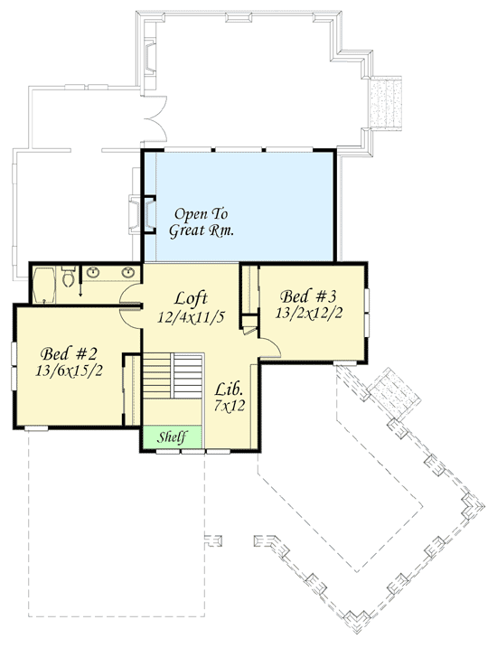 Plan 85057MS: 3 Bed Tuscan Beauty With Casita - Floor Plan - 2nd Floor - European, Tuscan, Vacation