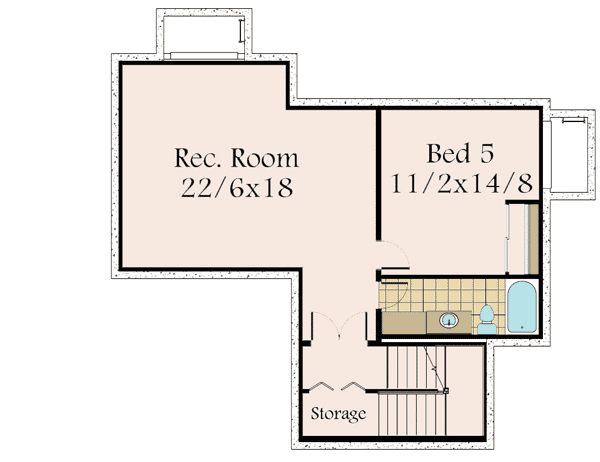 Plan 85123MS: Angled Entry 5 Bed Modern House Plan - Floor Plan - Lower Level - Contemporary, Modern, Northwest