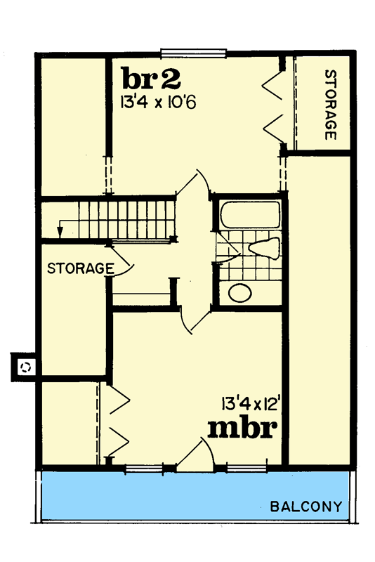 Plan 8812SH: A Cozy Chalet - Floor Plan - 2nd Floor - Cottage, Mountain, Vacation