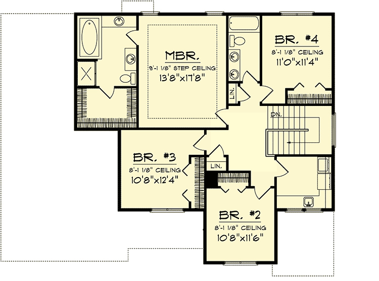Plan 89802AH: Open Floor Plan - Floor Plan - 2nd Floor - Craftsman, Northwest
