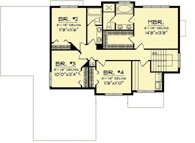 Plan 89804AH: Sturdy Craftsman Home Plan - Floor Plan - 2nd Floor - Craftsman, Northwest