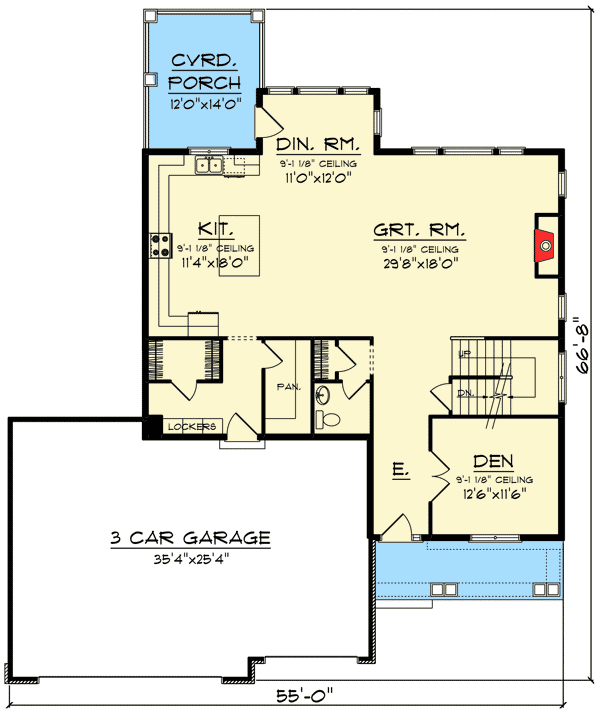 Plan 89975AH: Classic Good Looks - Floor Plan - Main Level - Northwest, Traditional