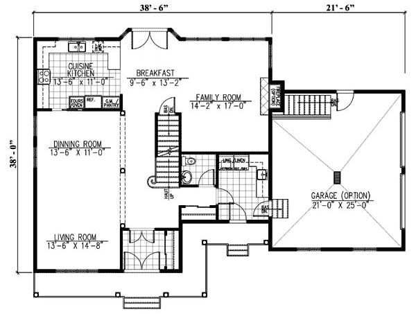 Plan 90116PD: 2700 Square Foot Traditional Country Home Plan with Upstairs Home Office - Floor Plan - Main Level - Country, Traditional
