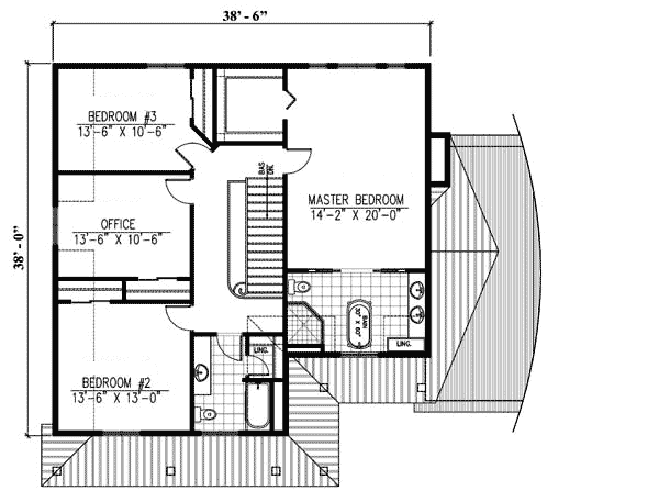 Plan 90116PD: 2700 Square Foot Traditional Country Home Plan with Upstairs Home Office - Floor Plan - 2nd Floor - Country, Traditional