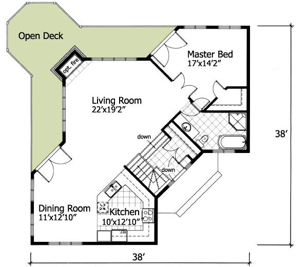 Plan 90130PD: Dramatic Views - Floor Plan - Main Level - Country, Mountain, Vacation