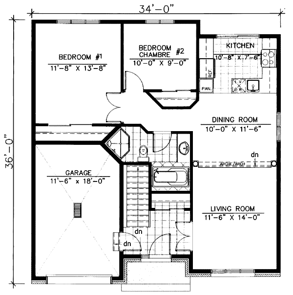 Plan 90210PD: Compact European Cottage - Floor Plan - Main Level - Cottage, European