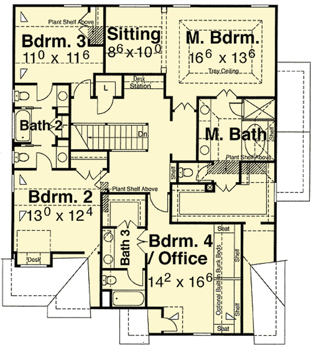 Plan 92020VS: Bungalow Packed With Extras - Floor Plan - 2nd Floor - Bungalow, Cottage, Craftsman, Northwest