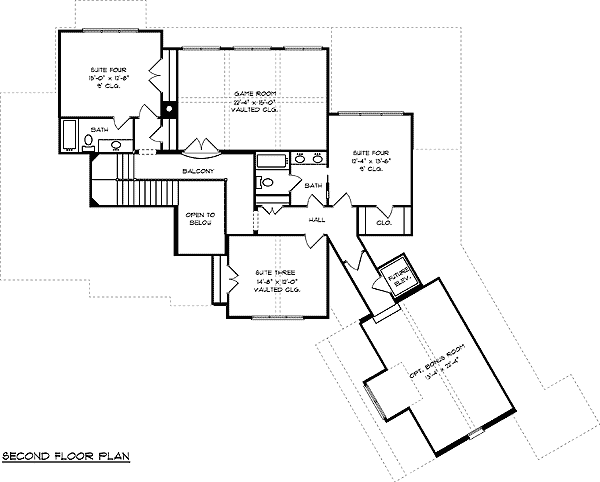 Plan 9367EL: Old World Charm - Floor Plan - 2nd Floor - European
