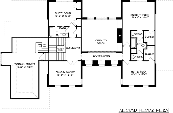 Plan 9376EL: Classic Elegance - Floor Plan - 2nd Floor - Colonial, Georgian