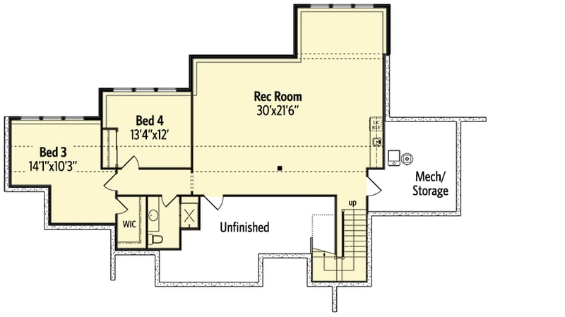 Plan 95021RW: Exciting Good Looks - Floor Plan - Basement - Craftsman, Mountain, Rustic