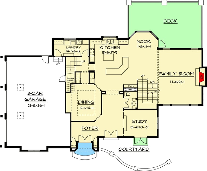 Plan 9516RW: Lower Level Entertainment Center - Floor Plan - Main Level - European, Rustic