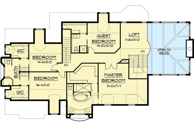 Plan 9516RW: Lower Level Entertainment Center - Floor Plan - Second Level - European, Rustic