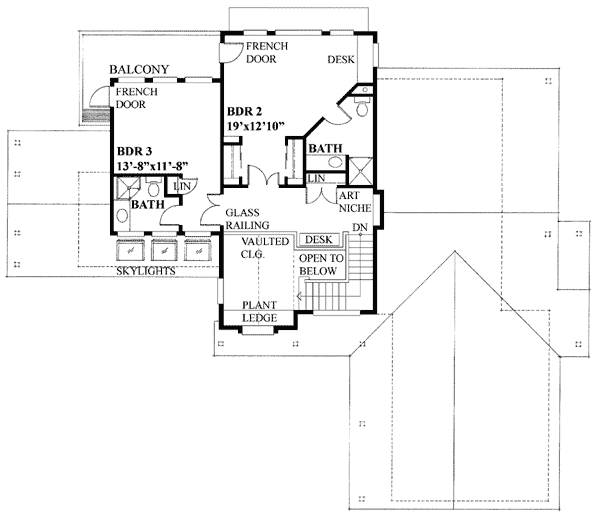 Plan 9820SW: Inviting Open Floor Plan - Floor Plan - 2nd Floor - Cottage, Country