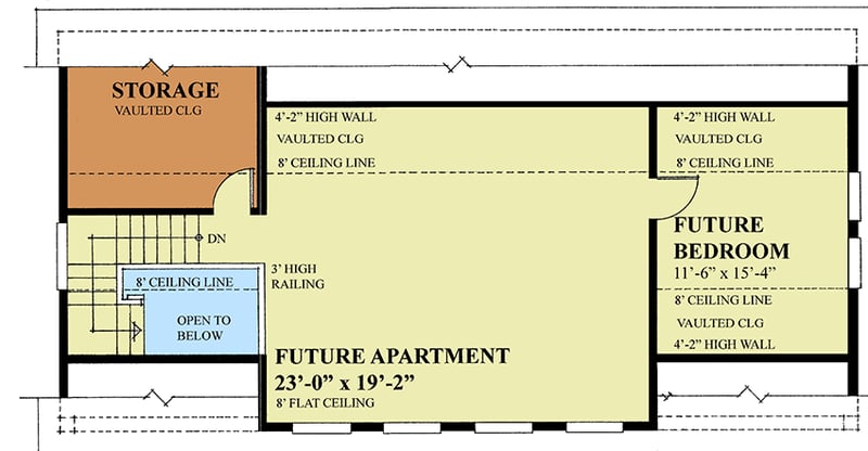 Plan 9825SW: Carriage House Plan with Workshop - Floor Plan - 2nd Floor - Carriage, Craftsman, Rustic