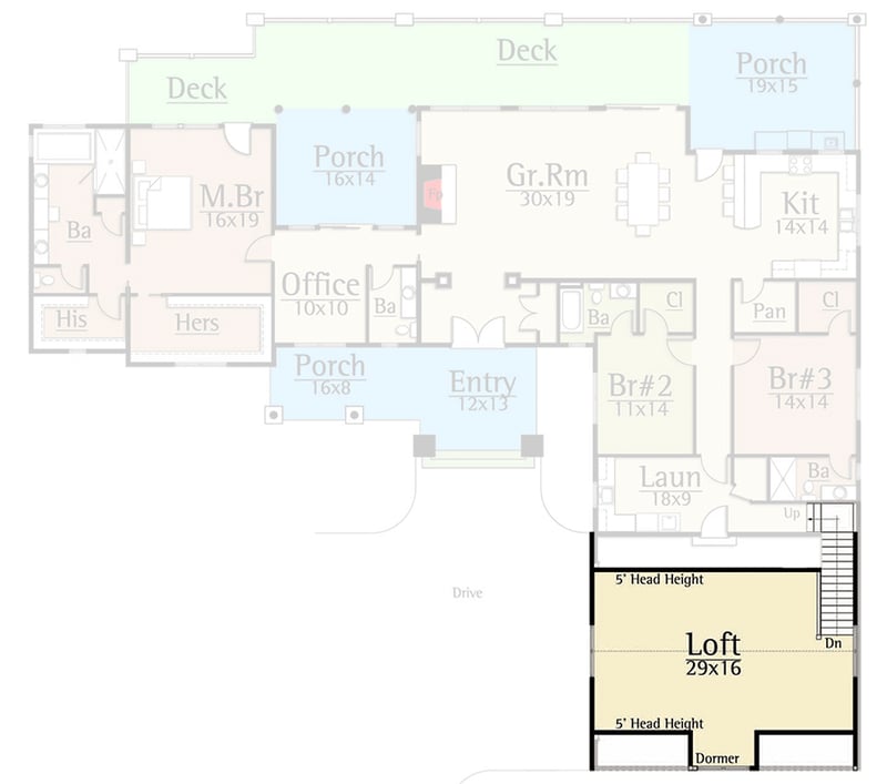 Plan 18803CK: Rustic Mountain House Plan with 3 Beds, Main Level Master Suite - Floor Plan - 2nd Floor - Craftsman, Mountain, Northwest, Rustic, Vacation