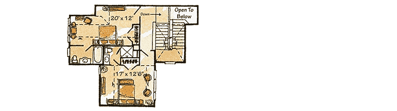Plan 11571KN: 7-Bed Mountain Lodge with Finished Lower Level - Floor Plan - Second Level - Craftsman, Mountain, Northwest, Rustic, Vacation