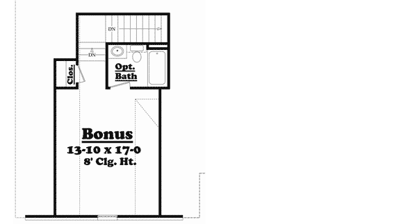 Plan 11743HZ: Packed with Features - Floor Plan - Bonus - Acadian, European, French Country, Louisiana-Style