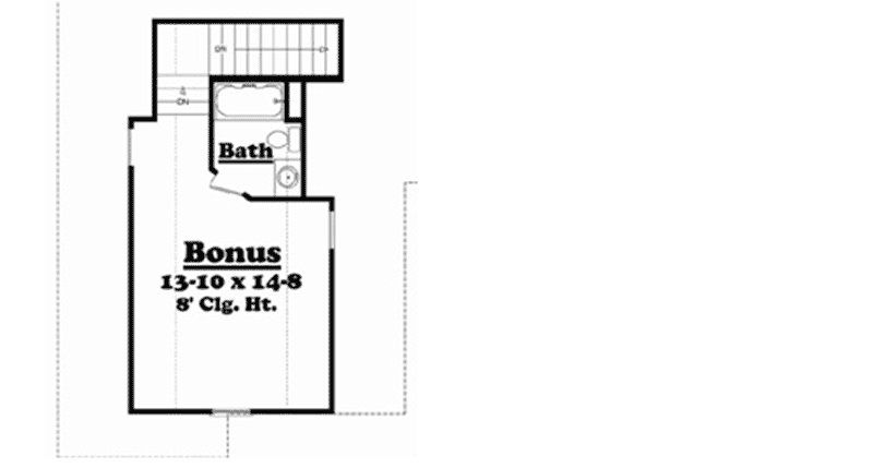 Plan 11744HZ: Bonus Space for Expansion - Floor Plan - Bonus - European, Traditional