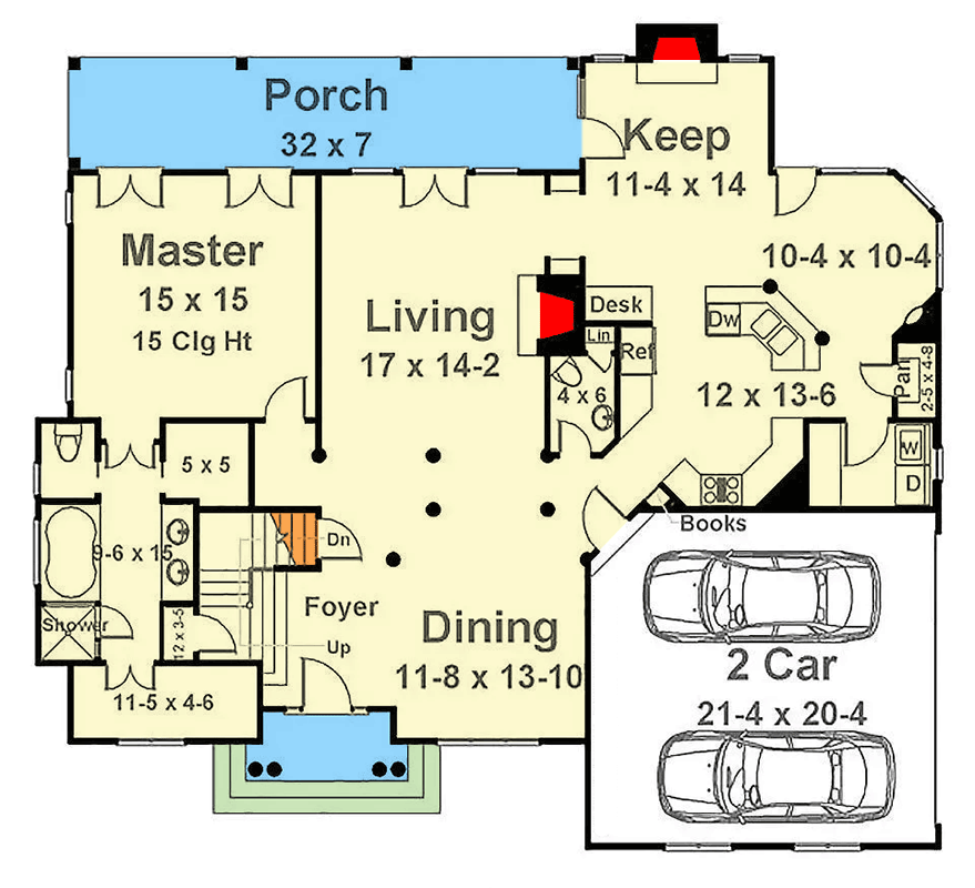 Plan 12002JL: Elegant Southern European House Plan with First-Floor Master and Formal Dining - Floor Plan - Main Level - European, Southern