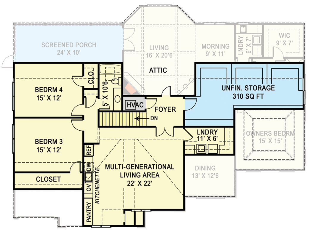 Plan 12135JL: European Traditional House Plan with Dual Master Suites and 3-Car Garage - Floor Plan - 2nd Floor - European, Traditional