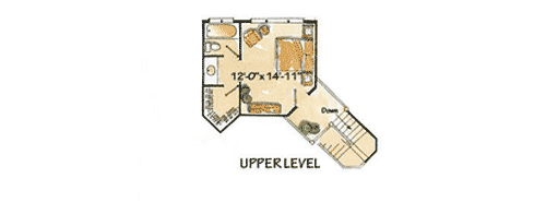 Plan 12917KN: Private Guest Suite - Floor Plan - 2nd Floor - Craftsman, Mountain, Rustic, Vacation