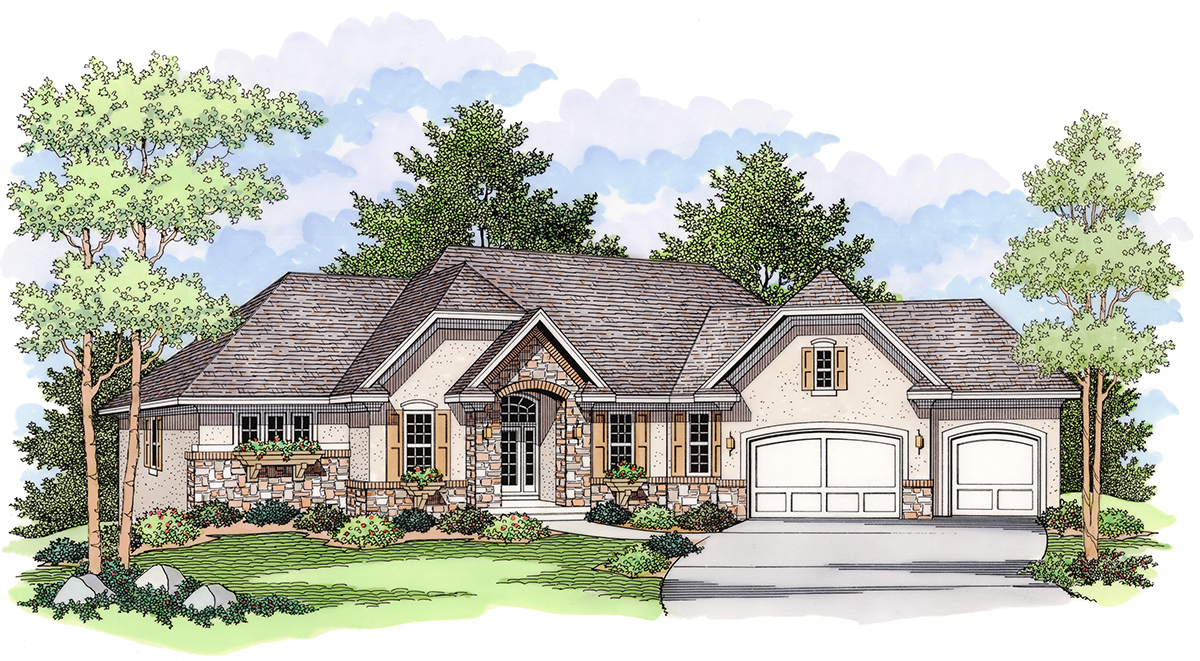 Rambler Custom 4 Beds Home Designs