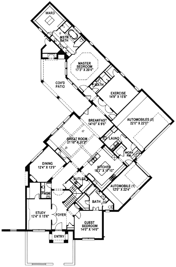 Angled Home Floor Plans