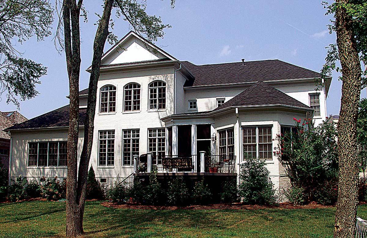 Twin Chimneys 17542LV Architectural Designs House Plans