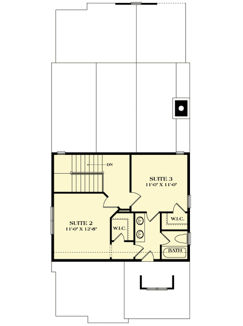 Plan 17736LV: Captivating Country Cottage - Floor Plan - 2nd Floor - Cottage, Country, Craftsman, Rustic