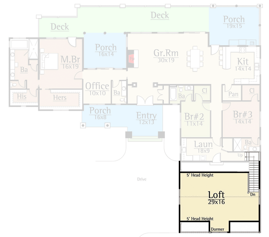 Plan 18803CK: Rustic Mountain House Plan with 3 Beds, Main Level Master Suite - Floor Plan - 2nd Floor Loft - Craftsman, Mountain, Northwest, Rustic, Vacation