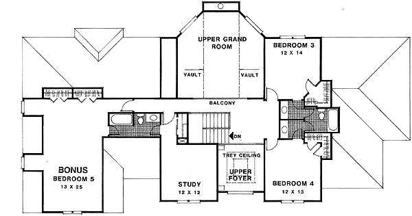 Plan 20017GA: Stately European Traditional - Floor Plan - 2nd Floor - European