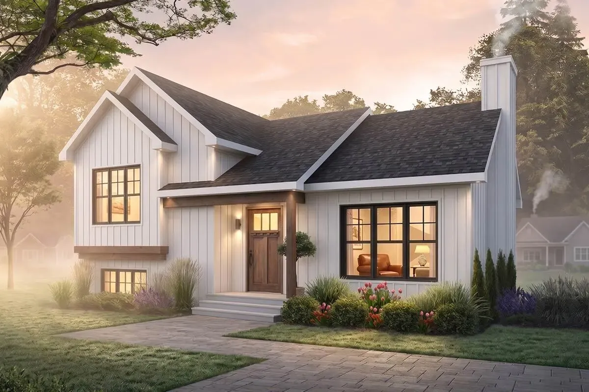 3-Bed Split Level Home Plan