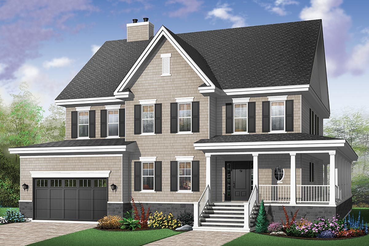 Covered Wraparound Porch - 21544DR | Architectural Designs - House Plans