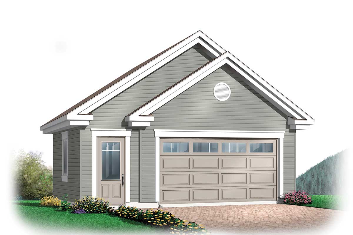 Plan 21707DR: 2-Car Detached Garage Plan with Cascading Gables
