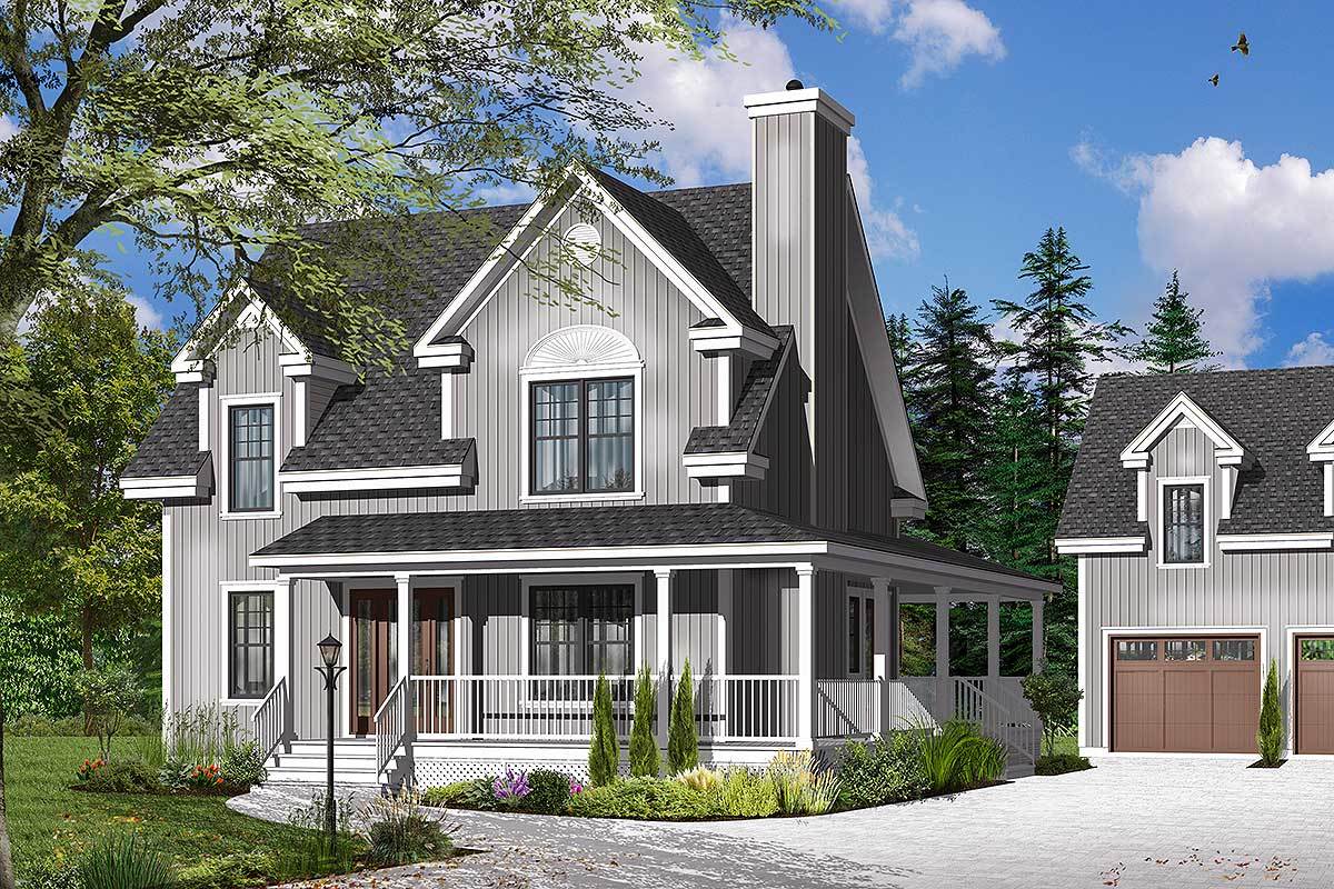 Delightful Wrap-Around Porch - 21951DR | Architectural Designs - House ...