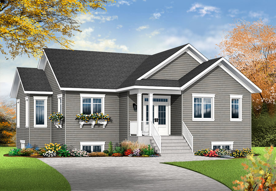 Plan 22412DR: Master-On-Main and 3 Bedrooms Below