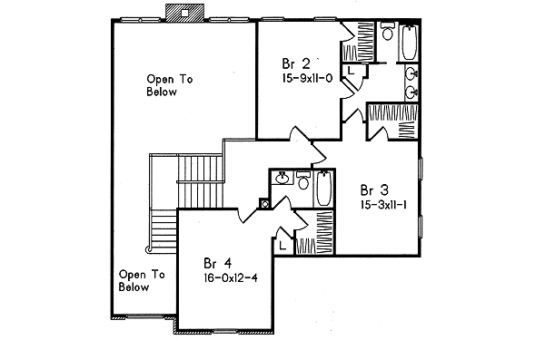 Plan 2276SL: Secluded Main Floor Master - Floor Plan - 2nd Floor - Traditional