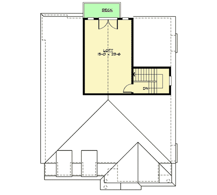 Plan 23155JD: Country Craftsman Home Plan - Floor Plan - 3rd Floor - Country, Craftsman, Northwest