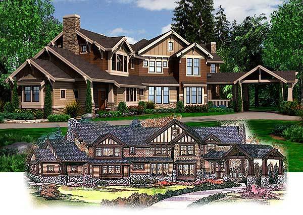 Luxury Craftsman Home Plan - 23299JD | Architectural Designs - House Plans
