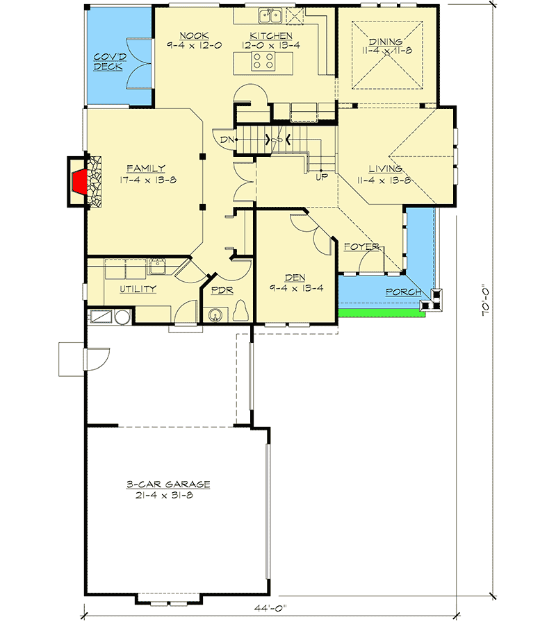 Plan 23440JD: Northwest Styling with Lower Level - Floor Plan - 2nd Floor - Craftsman, New American, Northwest