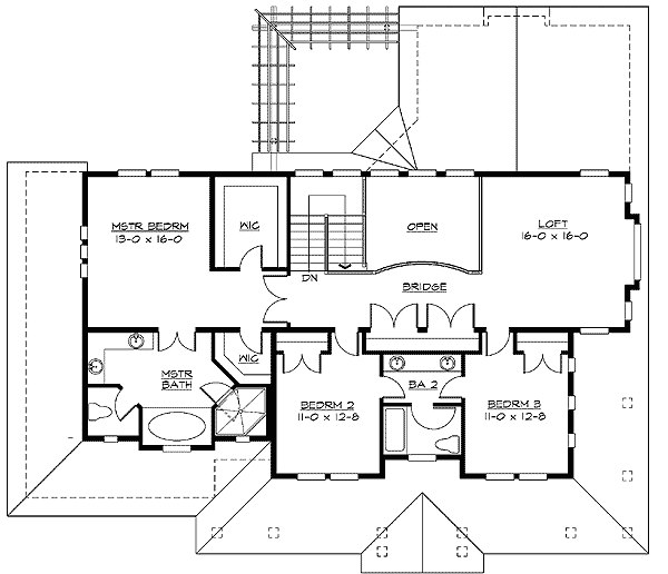 Plan 2370JD: Sitting Pretty - Floor Plan - 2nd Floor - Craftsman, Northwest, Shingle