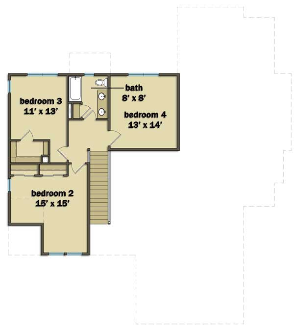 Plan 25405TF: Wonderful Amenities - Floor Plan - 2nd Floor - Craftsman, Traditional