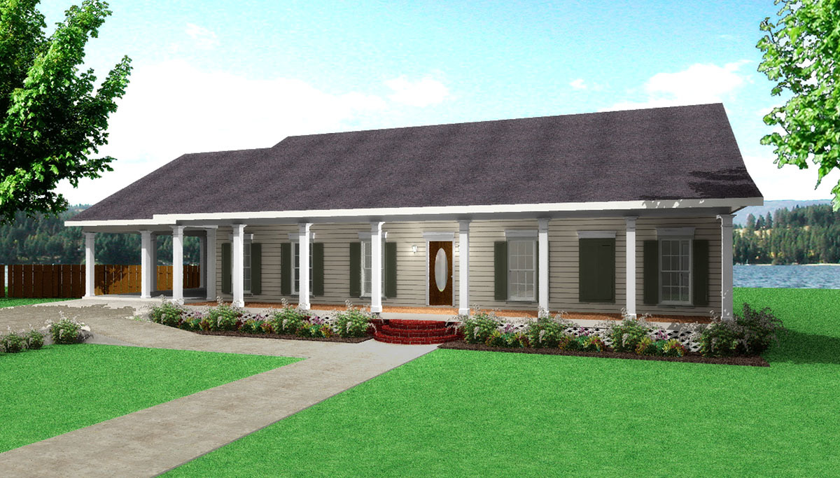 Wide Ranch Home Wide Ranch House Elevation