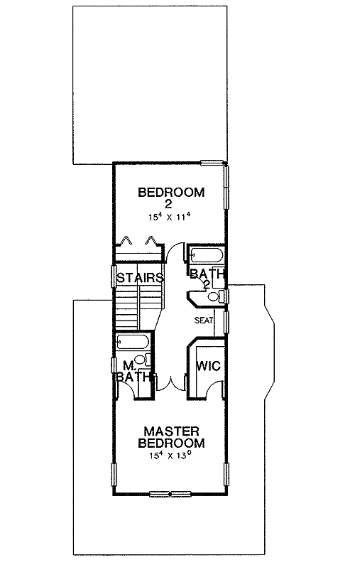 Plan 3024D: Compact Charmer - Floor Plan - 2nd Floor - Cottage, Country, Farmhouse